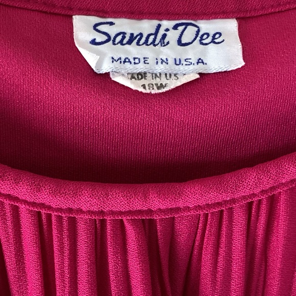 Sandi Dee Vintage Tiered Chiffon Dress 18W - Picture 5 of 10